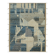 Handwoven Turkish Rustic 275 cm x 365 cm Blue Wool Carpet