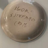Enamelled ceramic plate igor stefano