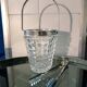 Vintage glass ice bucket, 1960s