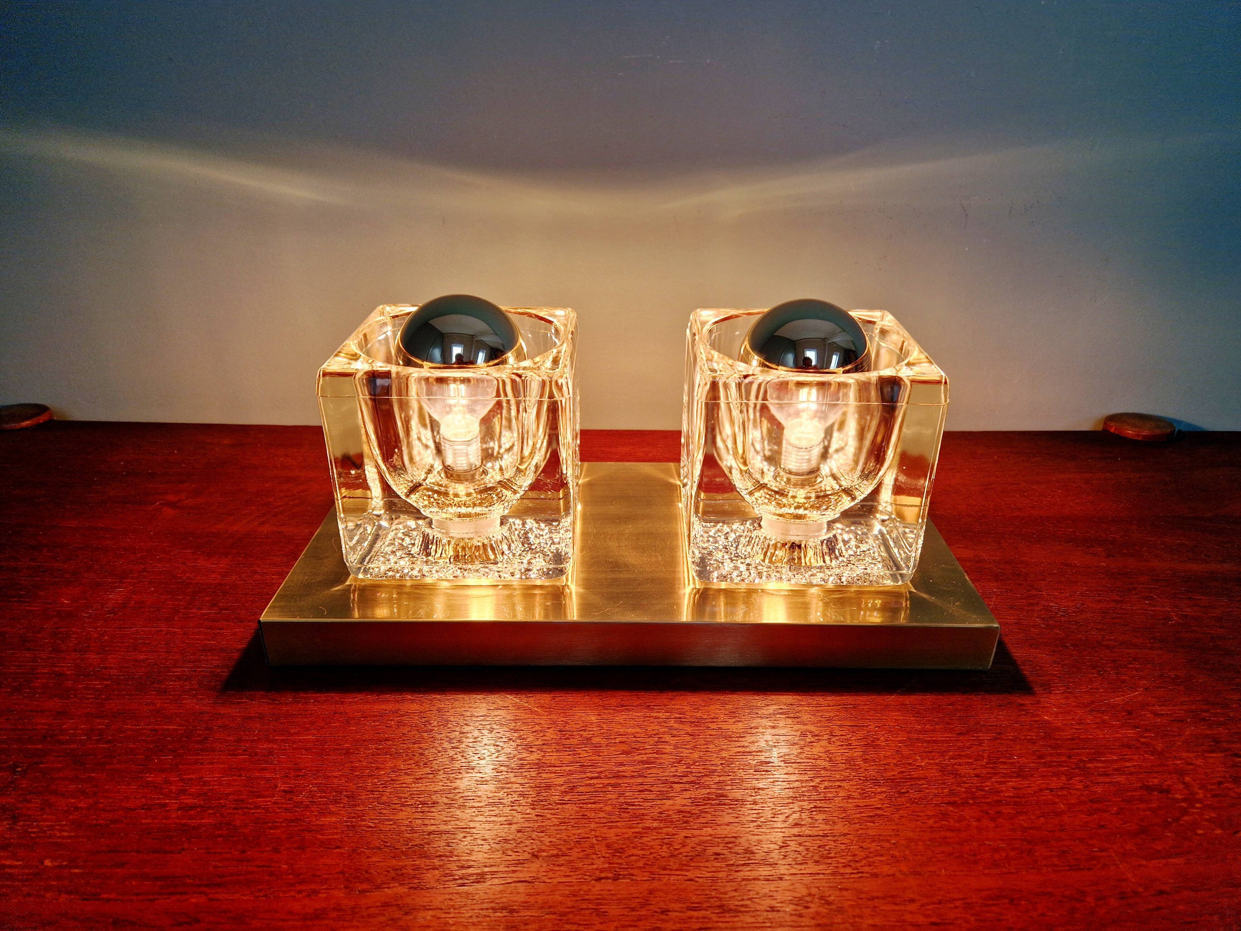 Double wall lamp Ice Cube, Peill & Putzler, 1970s