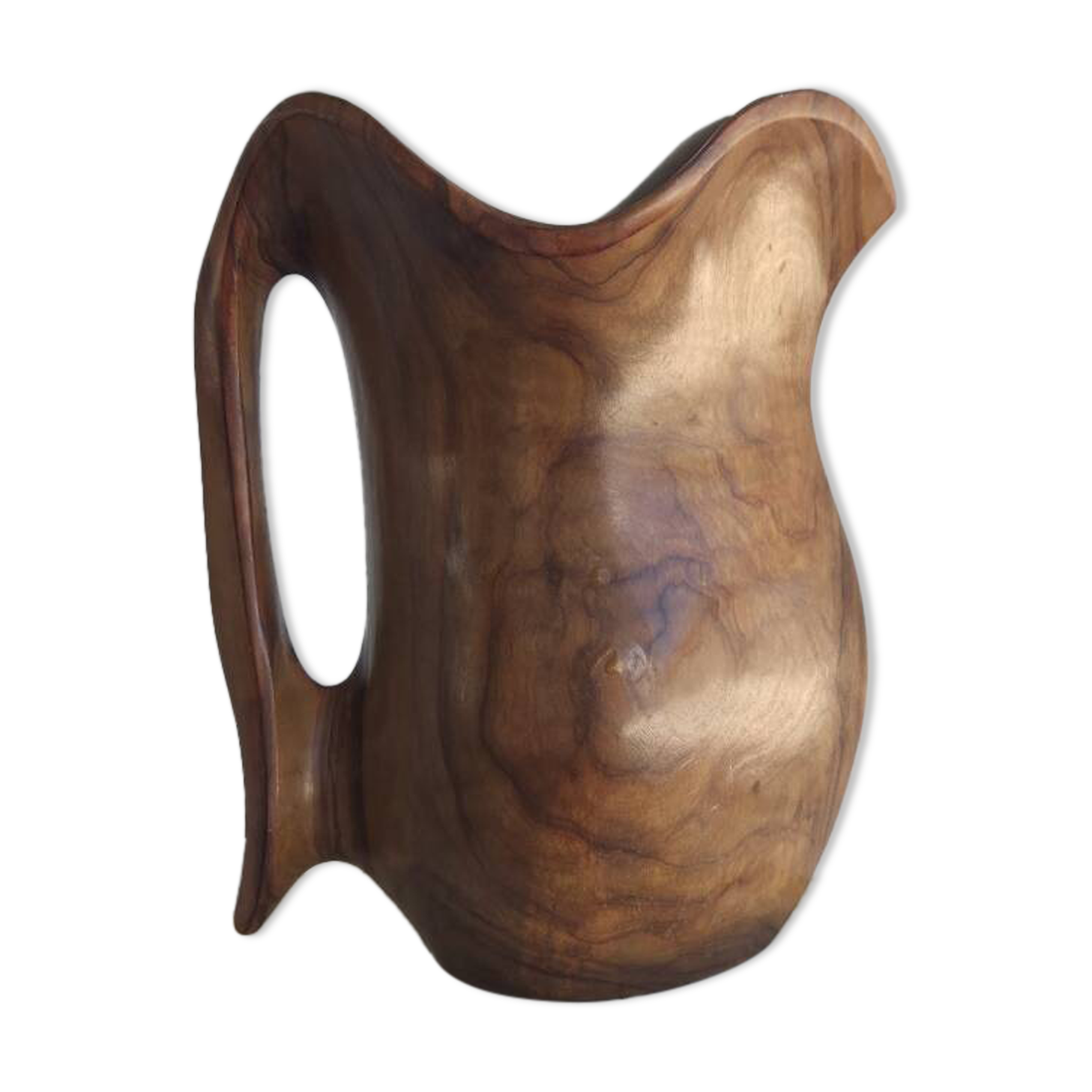 Pichet monoxyle en bois d'olivier