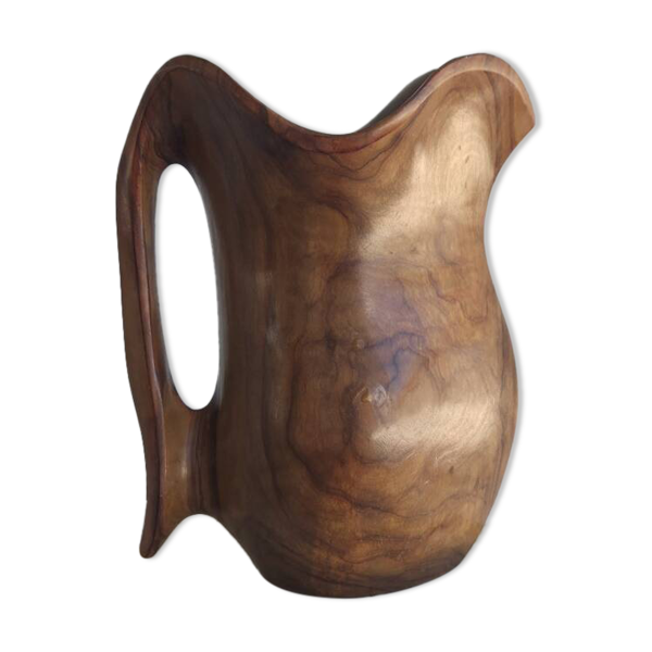 Pichet monoxyle en bois d'olivier