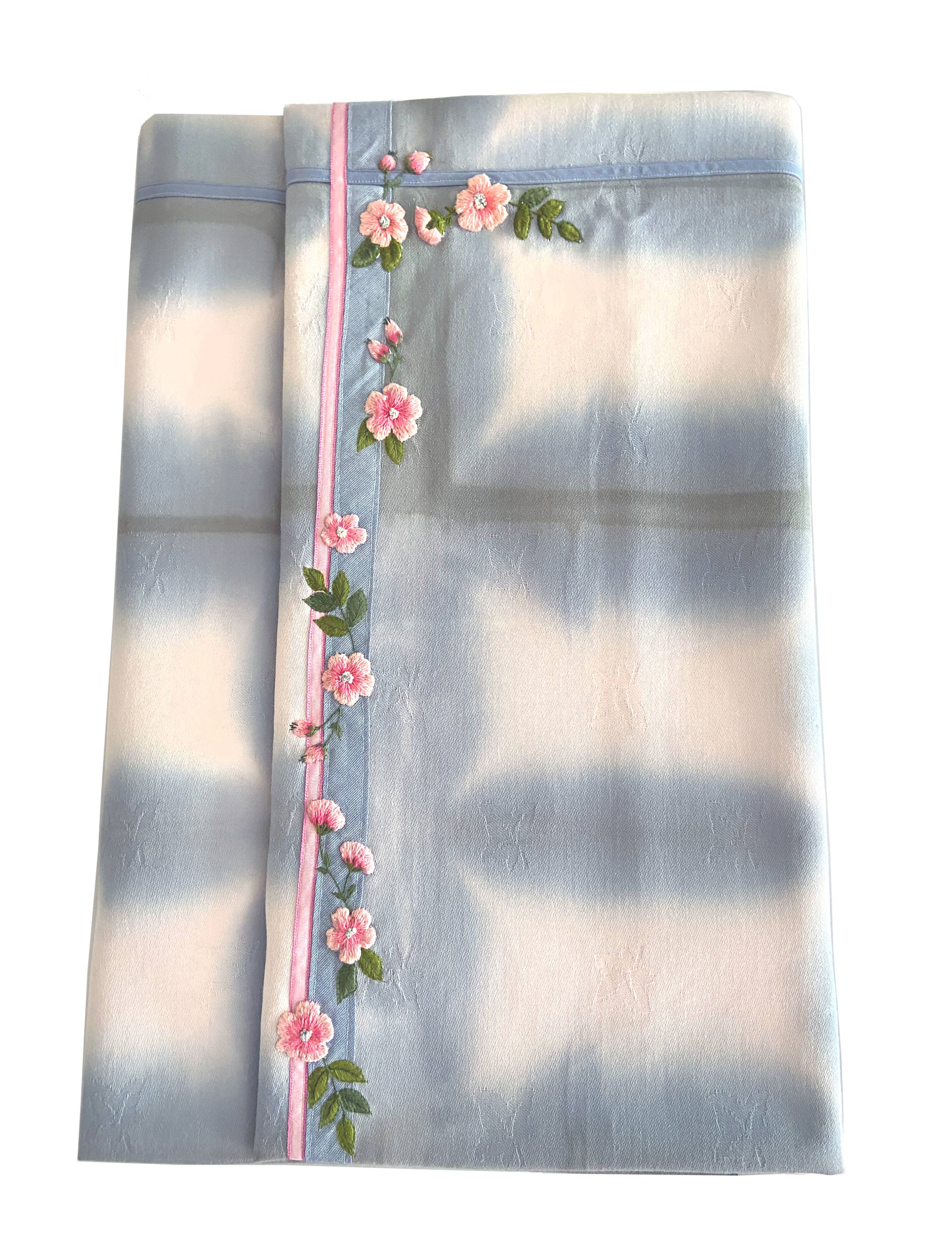 Hand embroidered tablecloth