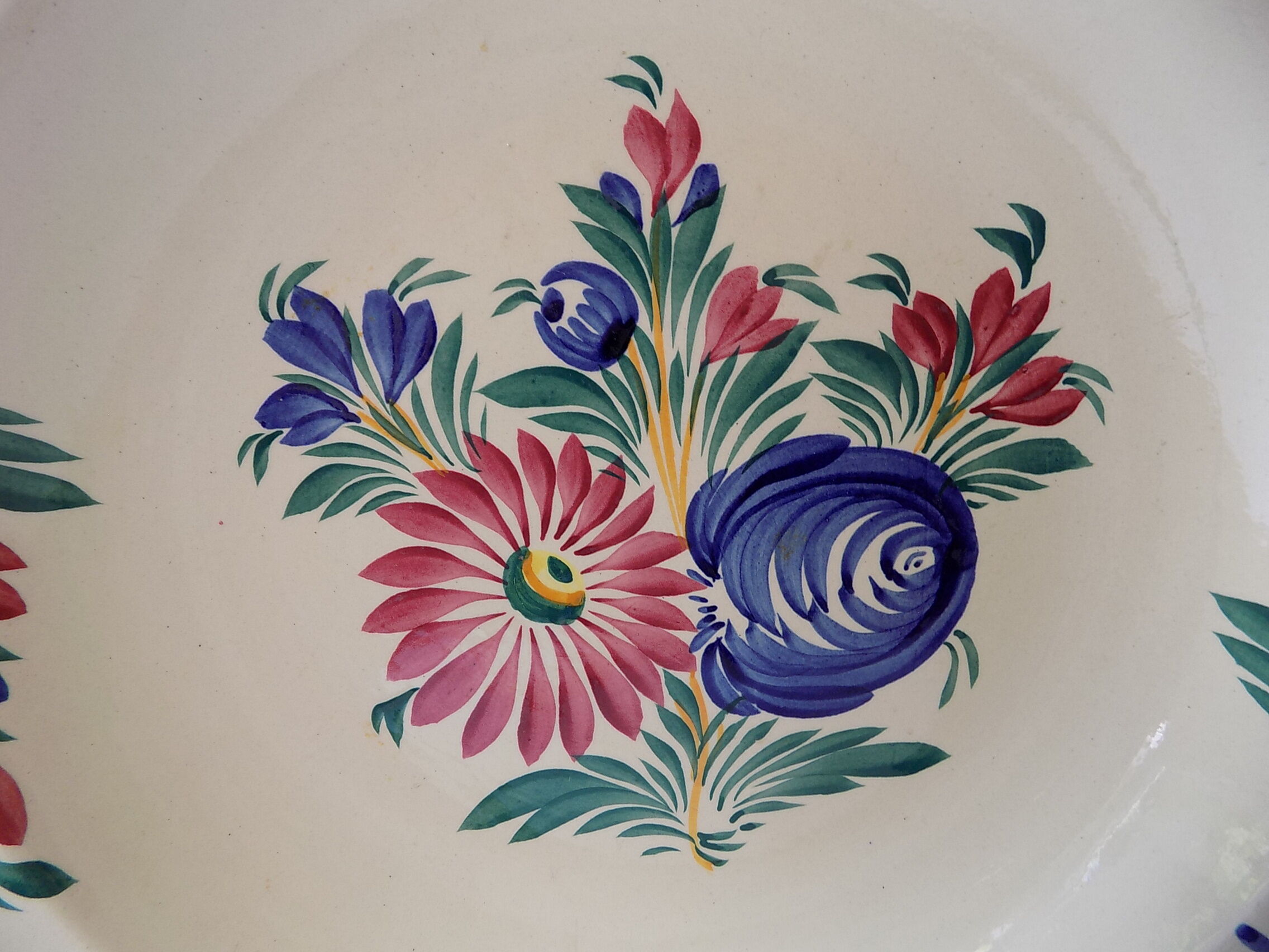 Numbered Henriot Quimper earthenware plate