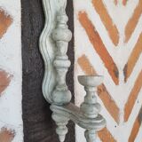 Grey patinated wall candle holder wall lamp