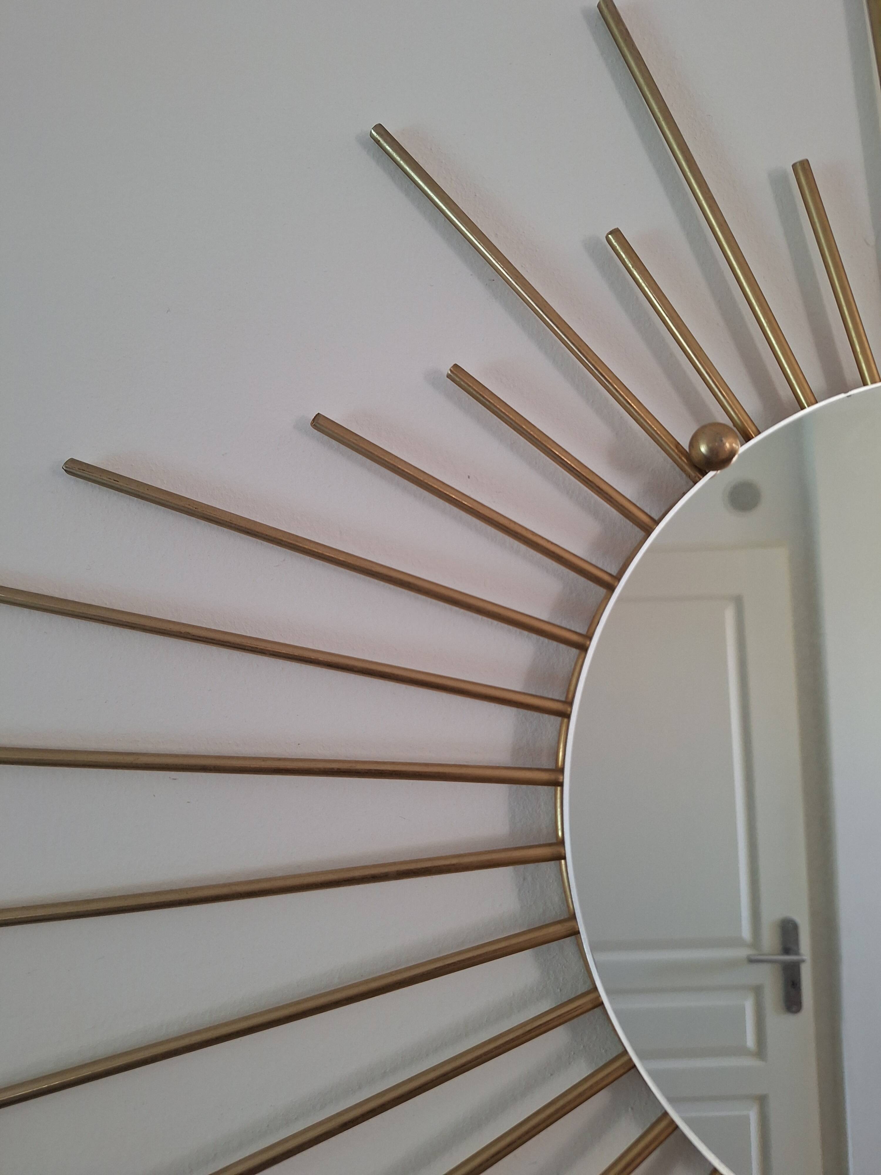 Vintage sunburst mirror