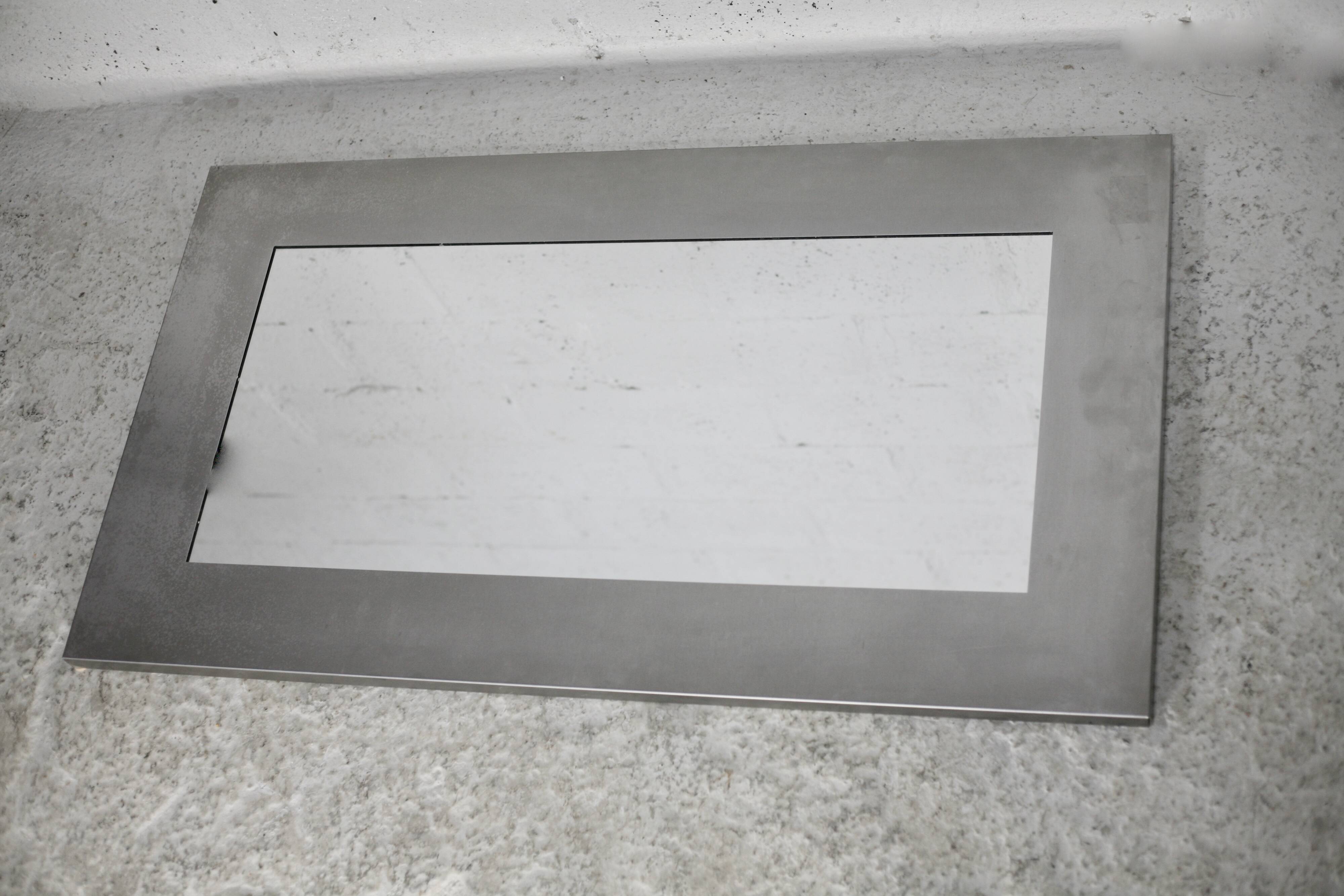 Large steel mirror from the 70s