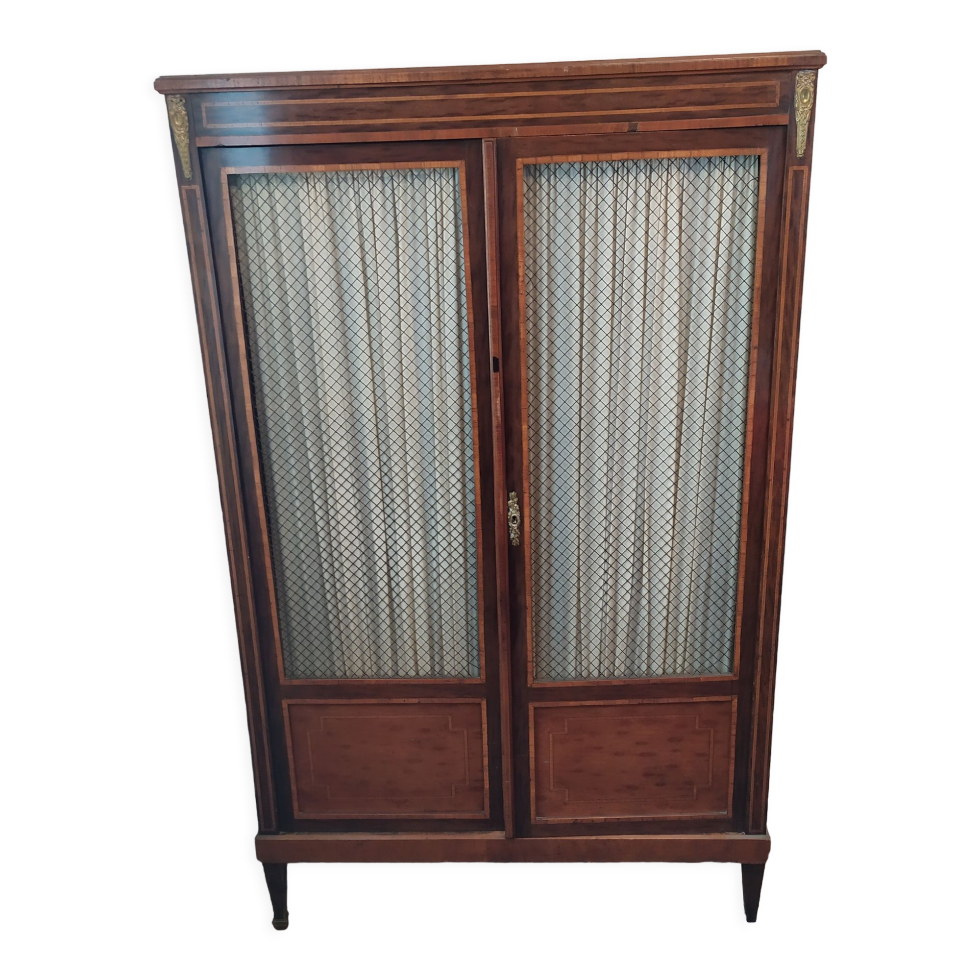 Library louis 15, old, door with fence