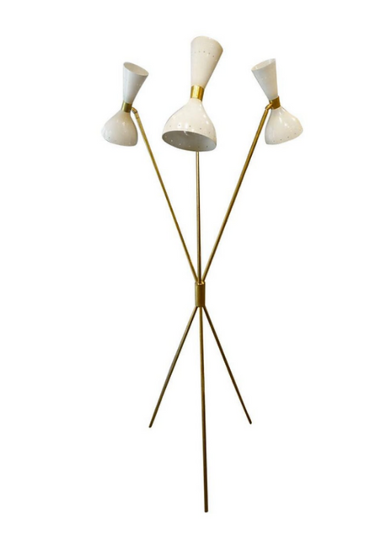 Lampadaire moonlight tripod blanc
