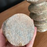 Pair of candle holders, marble candle holders