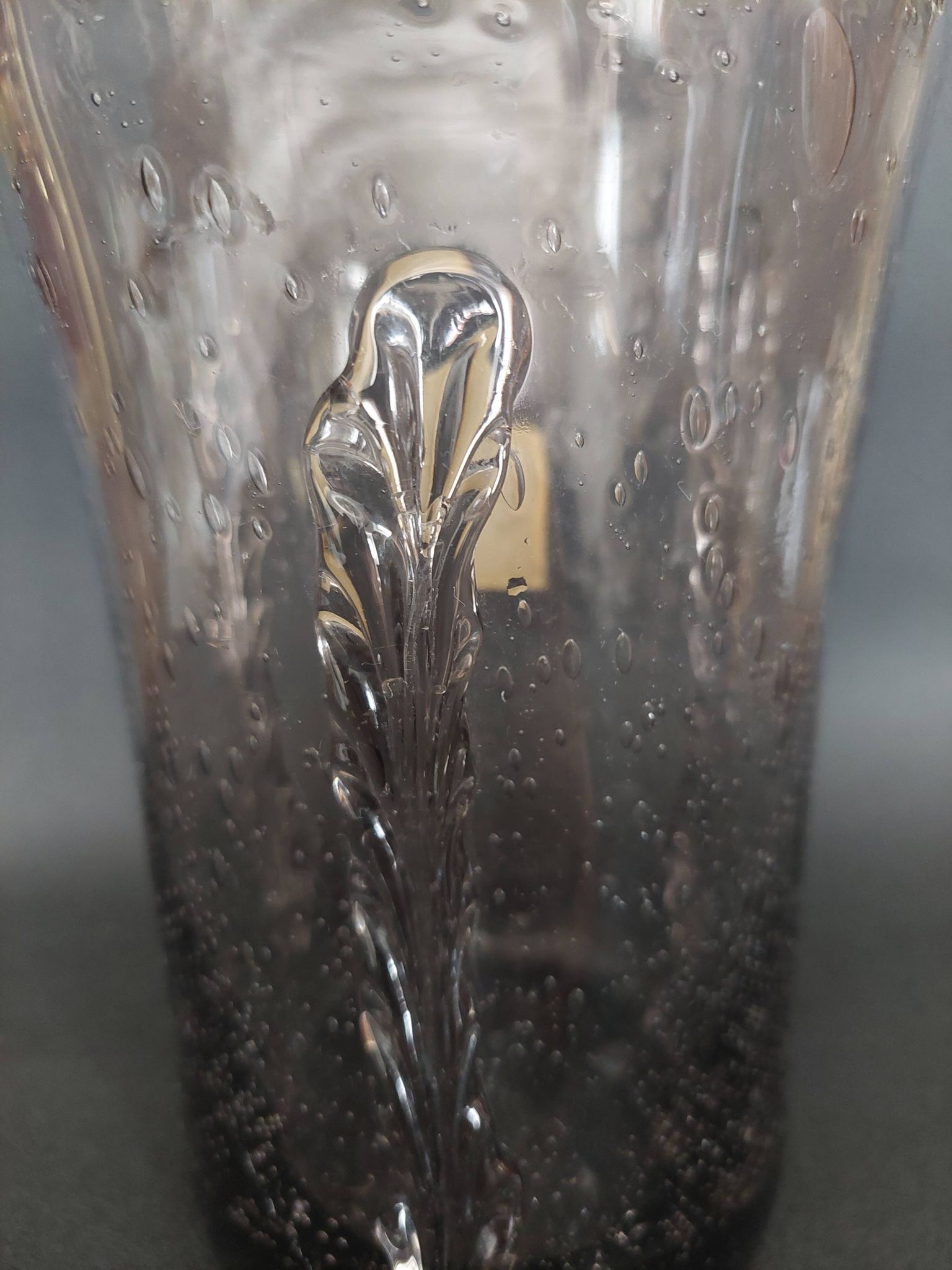 Vintage glass vase from the Ponant Locronan glassworks, 20th century
