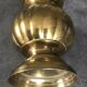 Vintage ball shape vase with godron in brass