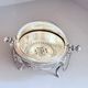 Antique English Silver-Plated Roll-Top Caviar Dish with Ram’s-Head Decoration