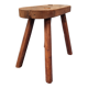 Paire de tabourets tripodes en bois massif