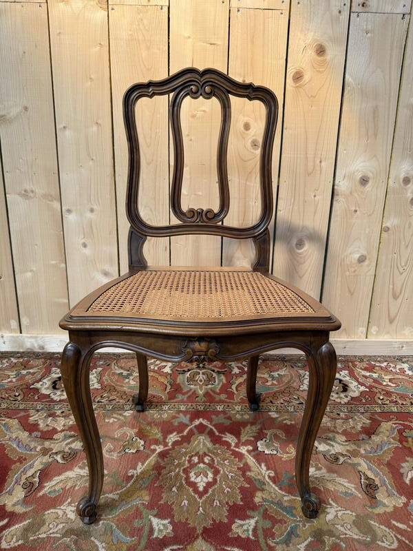 Suite de 6 chaises cannées de style Vénitiennes - Louis XV