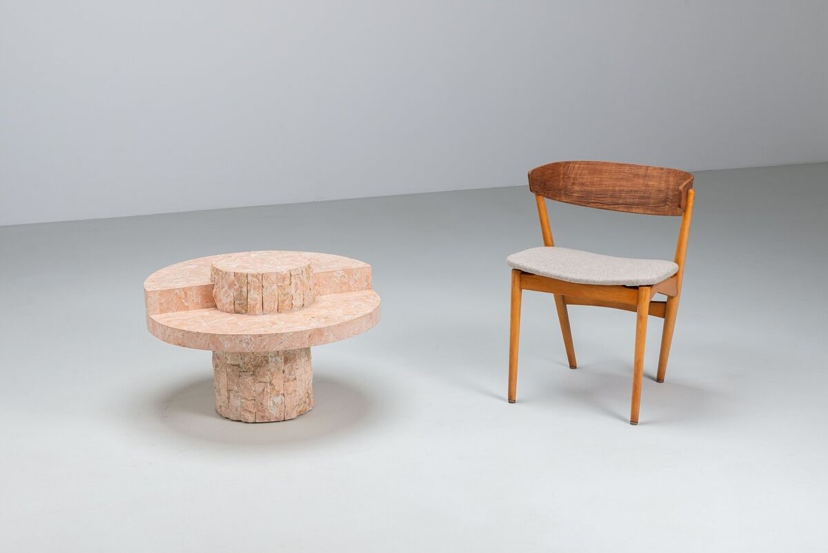 Magnussen Ponte Mactan stone small coffee table Belgium 1970
