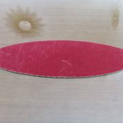 Very large oval beveled mirror, to put down, art deco, 40s 50s