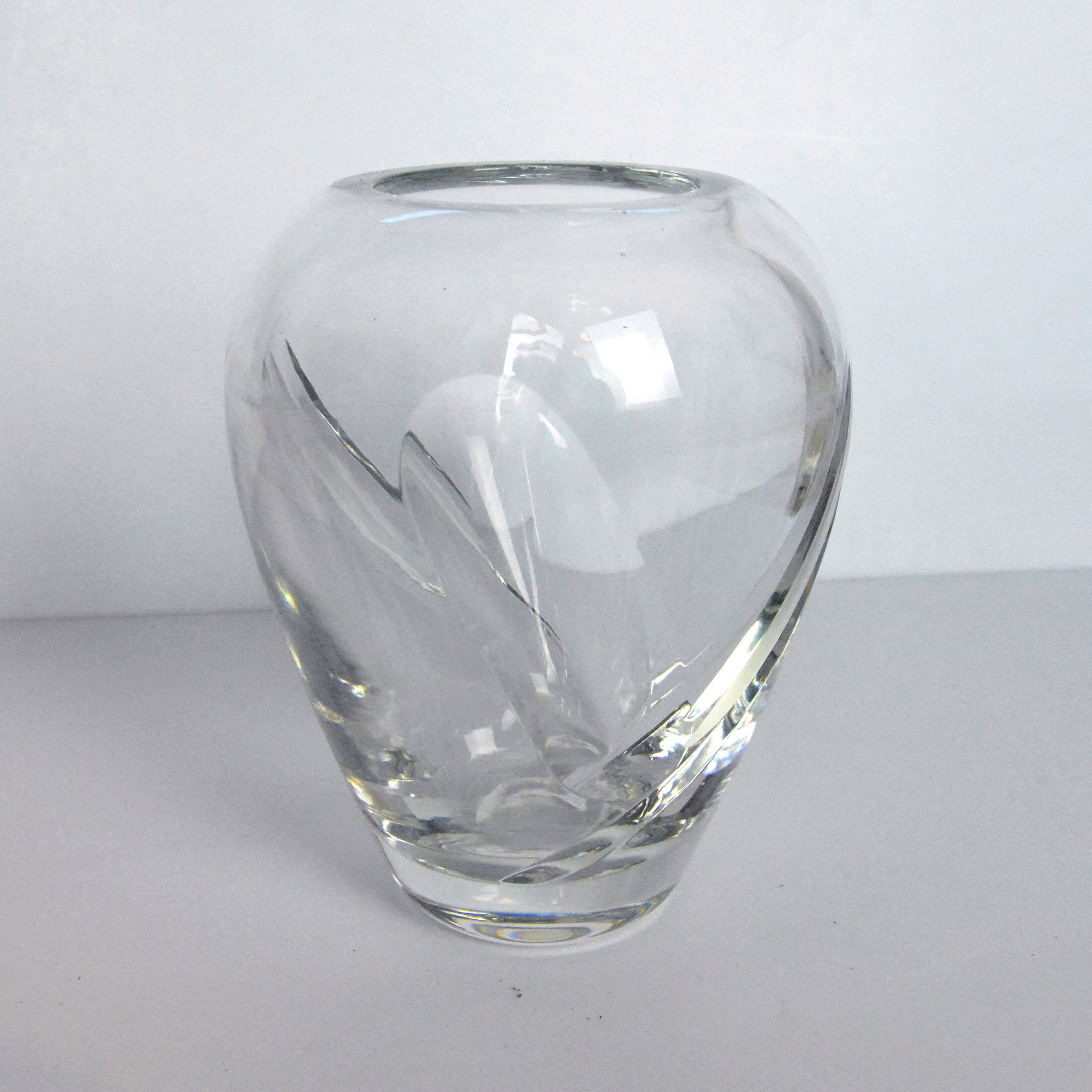1980s crystal vase, Royal Doulton, UK