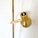 Golden Scandinavian floor lamp, 70s