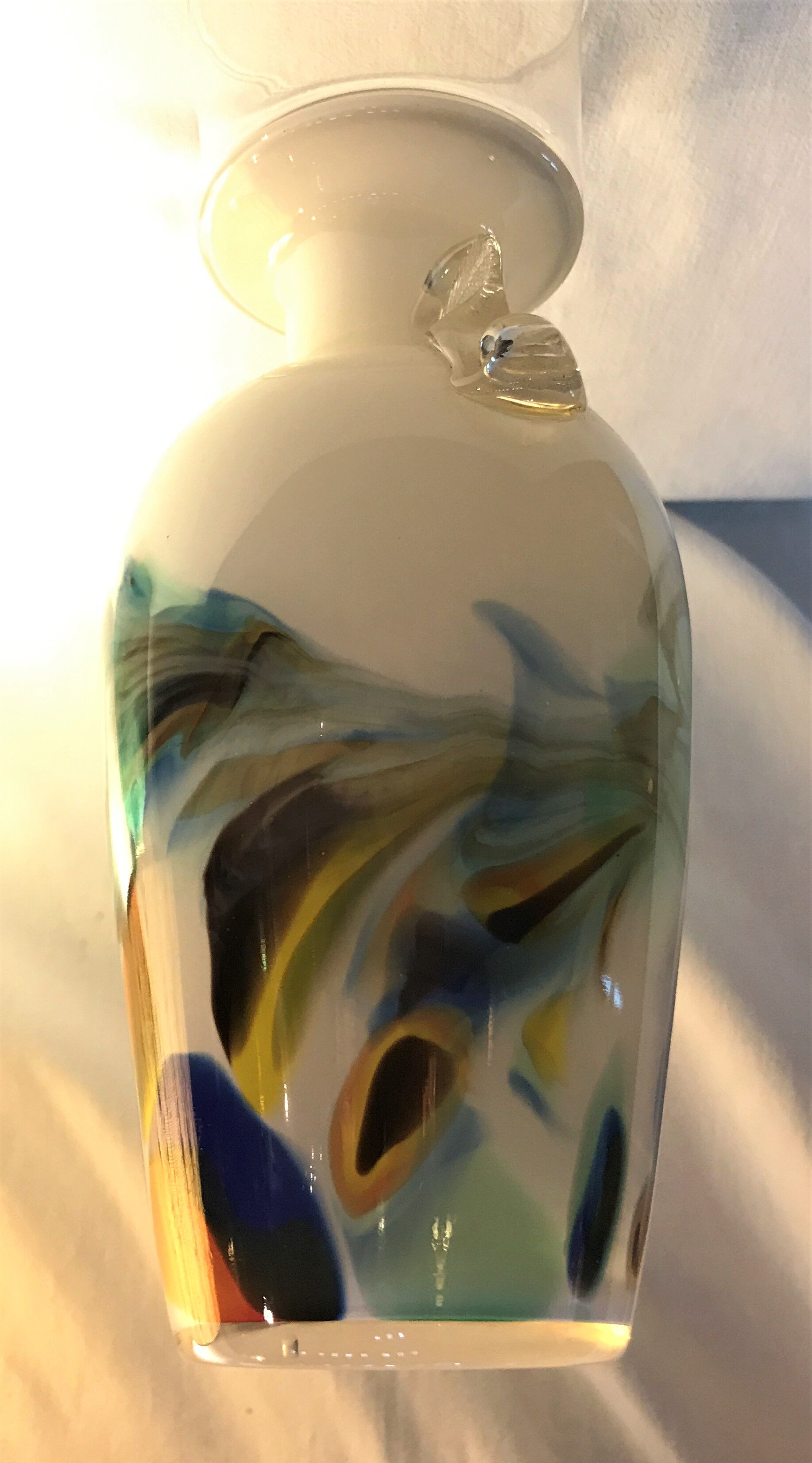 Murano-style glass paste vase