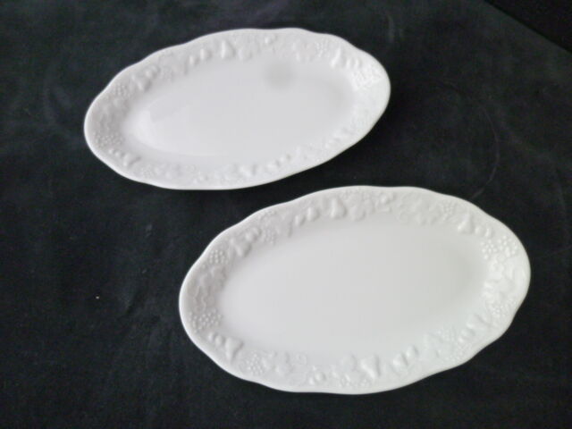 Set of 2 white porcelain raviers Ph Deshoulières California model