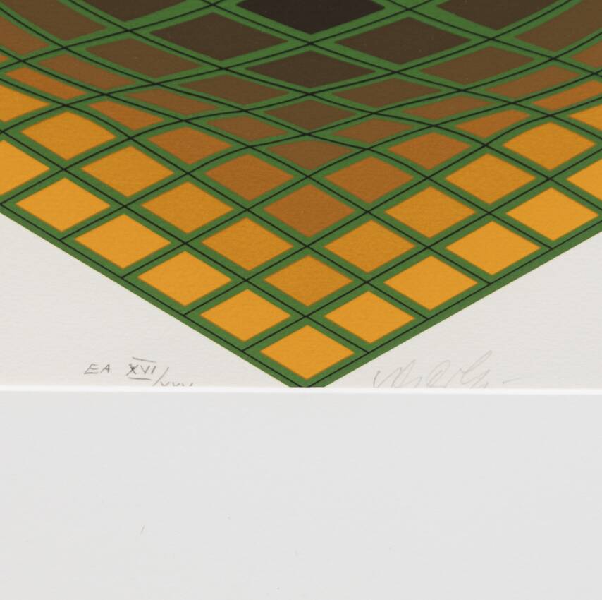 Victor Vasarely "ST" Colour silkscreen, 1968, signed