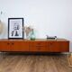 Enfilade scandinave basse en teck et métal
