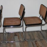Lot of 4 chairs Marcel Breuer cesca B32