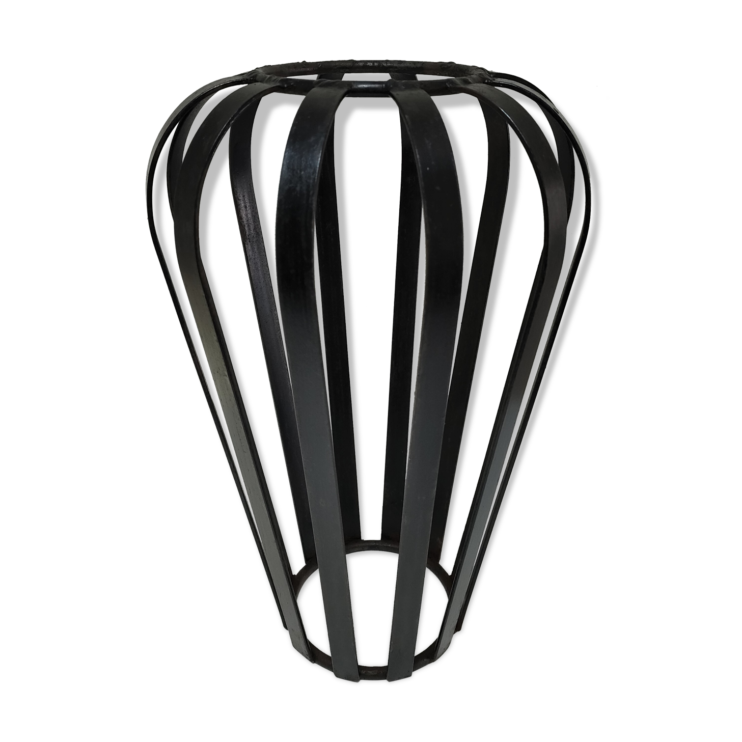 Porte-plante fer battu et fer forgé design années 60