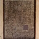 HST painting "Family portrait: the embroiderer" signed Marolles 19th century