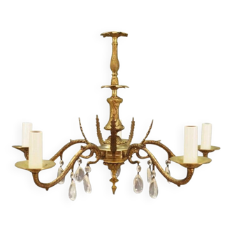 Lustre en laiton, design danois, années 1960, production : Danemark