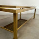Table basse en laiton et verre fumé design Guy Lefèvre pour la maison Jansen Année 70/80 vintage