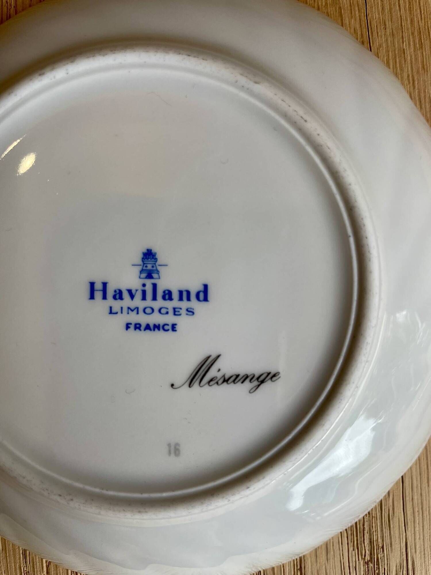 3 small plates / bowls in Limoges Haviland porcelain – Bird design