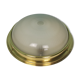 Brass holophane glass ceiling light