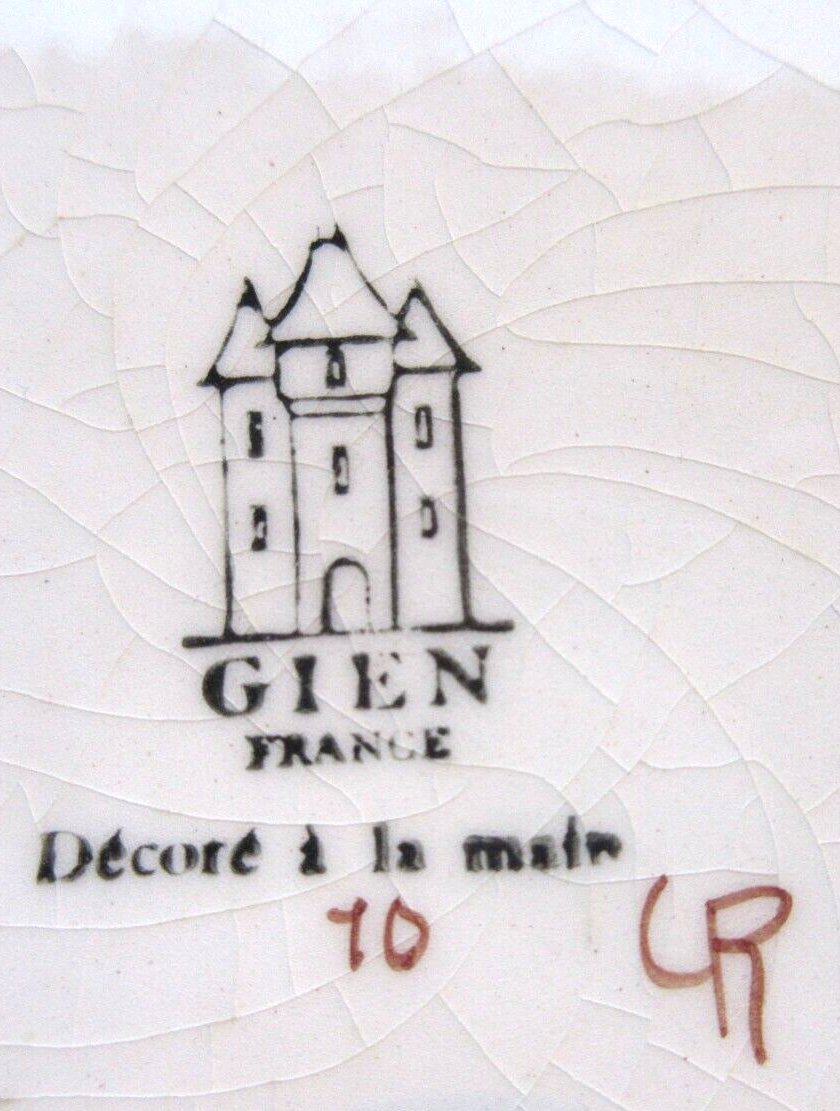 Game model plate signed gien, hunting birds, water hens