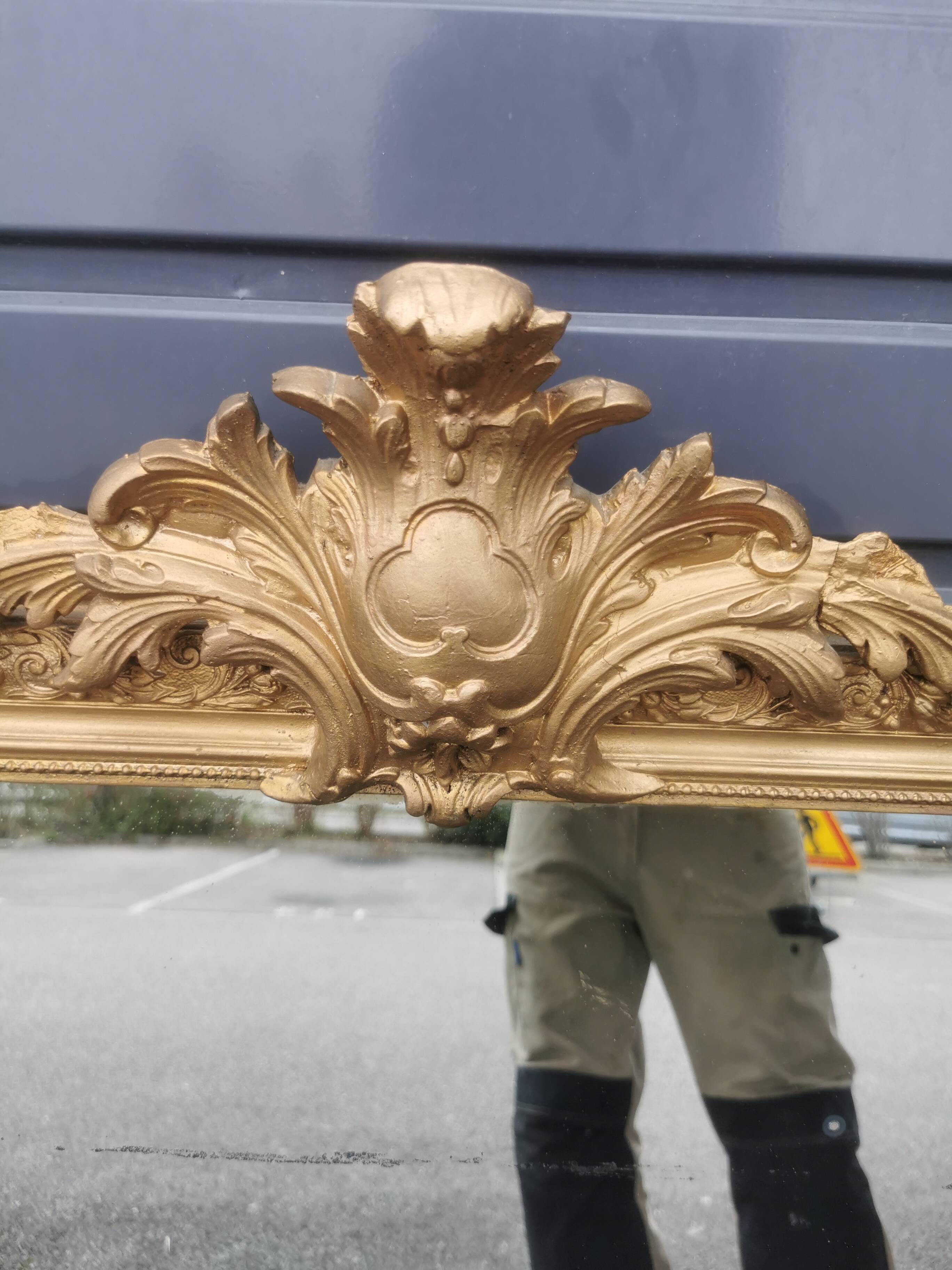 Louis XV style gilded mirror