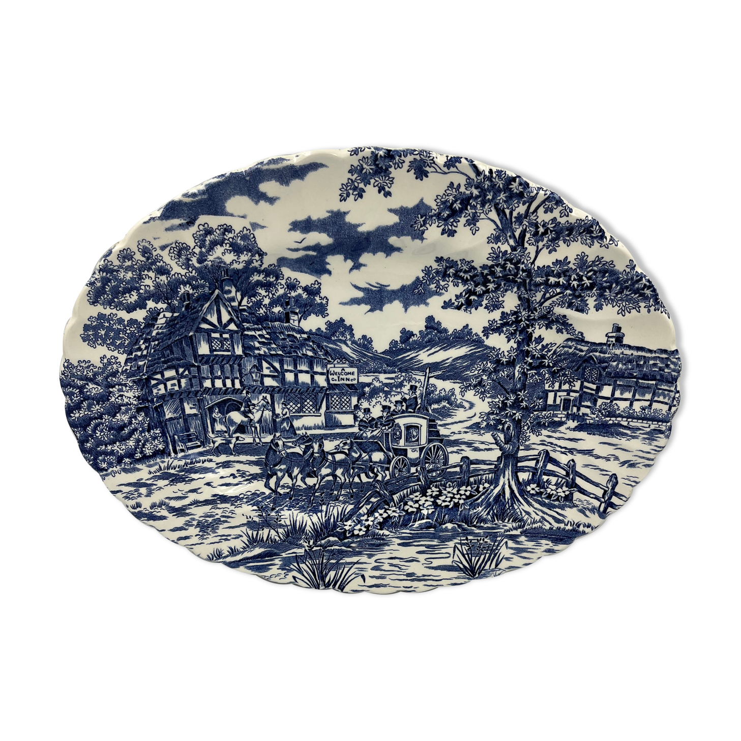 Oval plate Staffordshire England