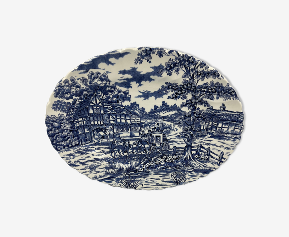 Assiette ovale Staffordshire England