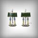 Pair of "Bouillotte" Lamps in Brass, Empire Style – Early 20th Century