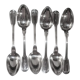 6 large spoons silver metal hallmark 84g model uni filet - goldsmith boulenger