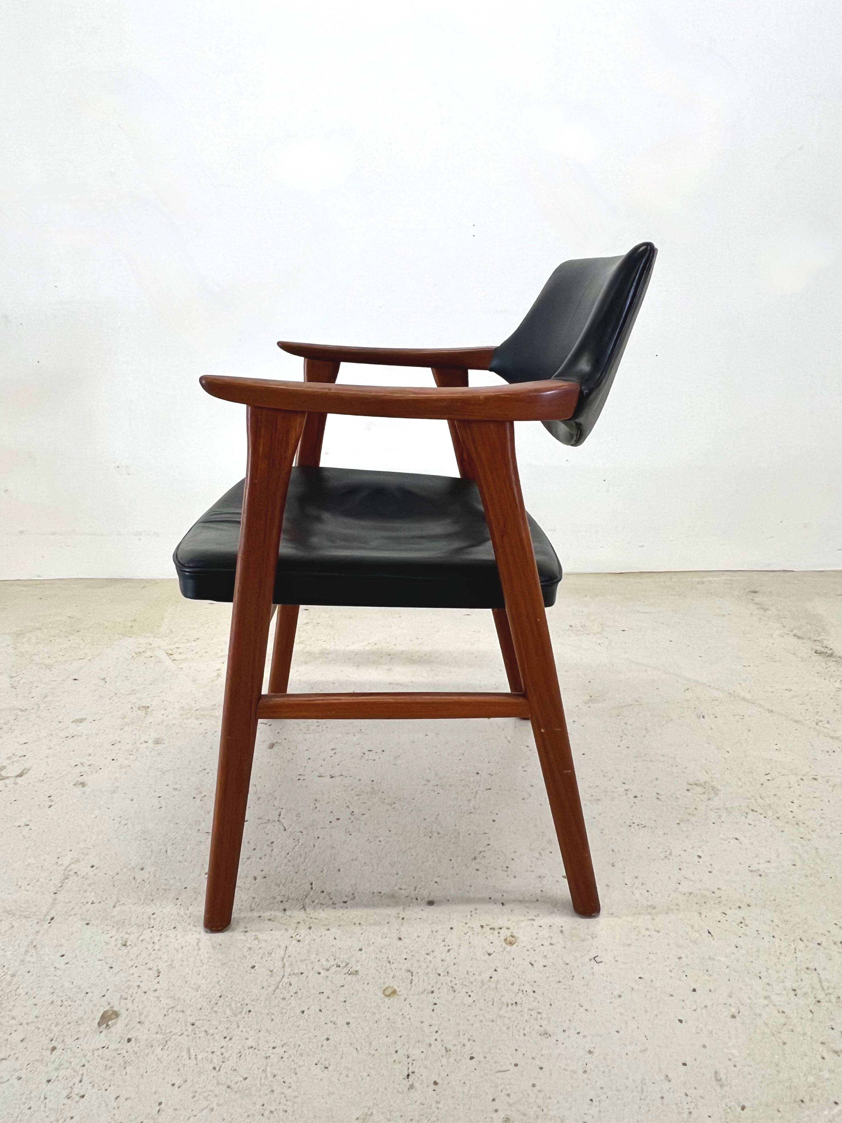 Erik Kierkegaard Teak & Leather Armchair By Hong Møbelfabrik, 1960s