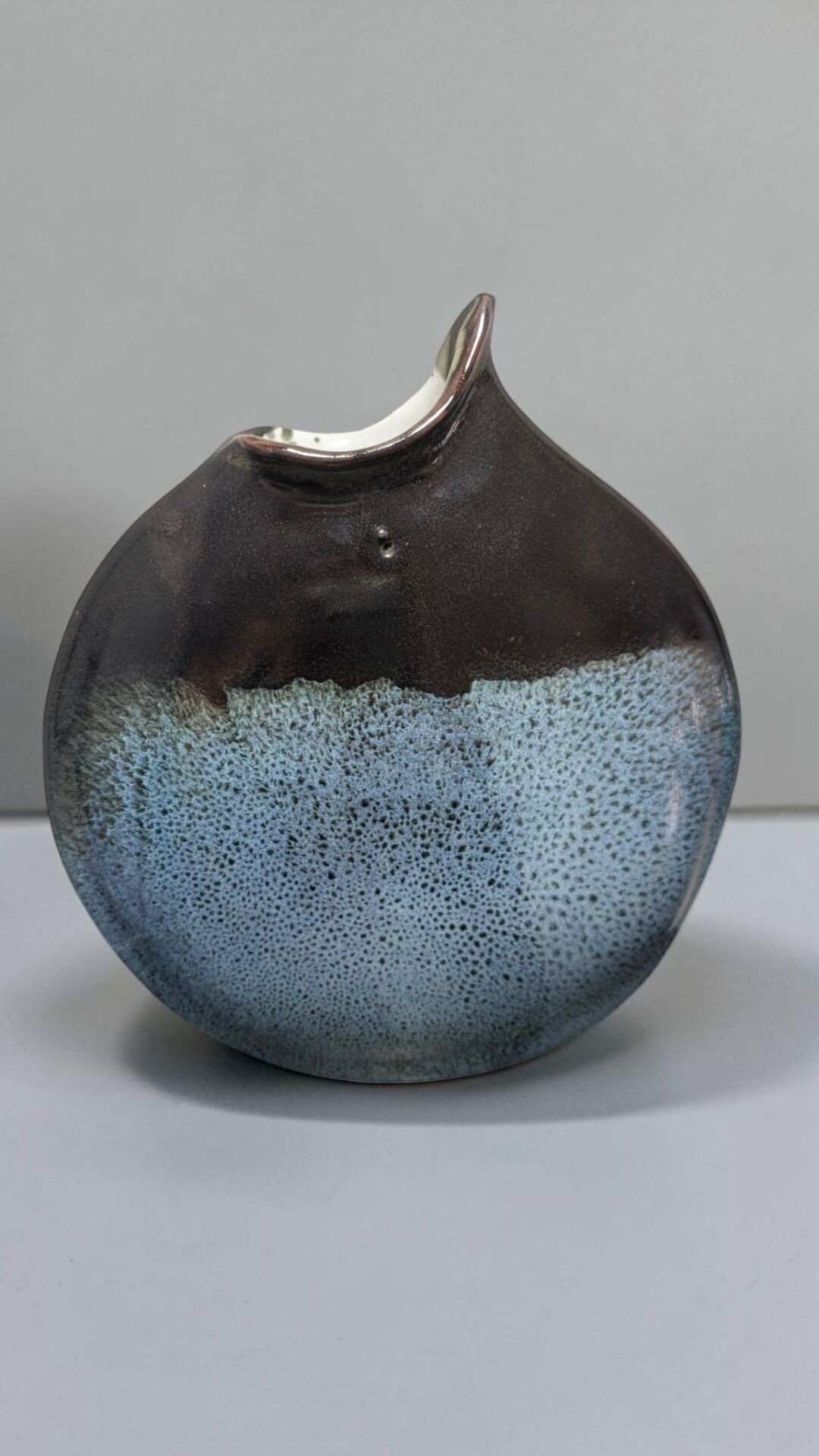 Wall vase in ceramic signed Liévois – piece of French craftsmanship