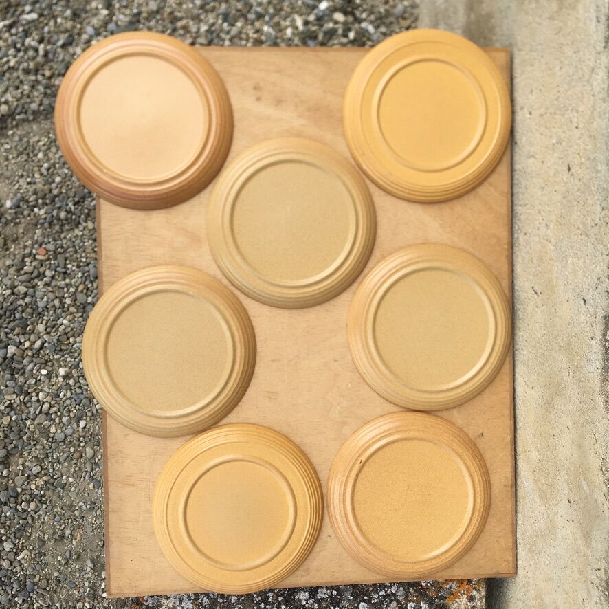 7 ceramic advertising plates "ESSO"