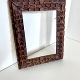 Antique handcarved frame Cedarwood 23.5 cm x 18.5 cm