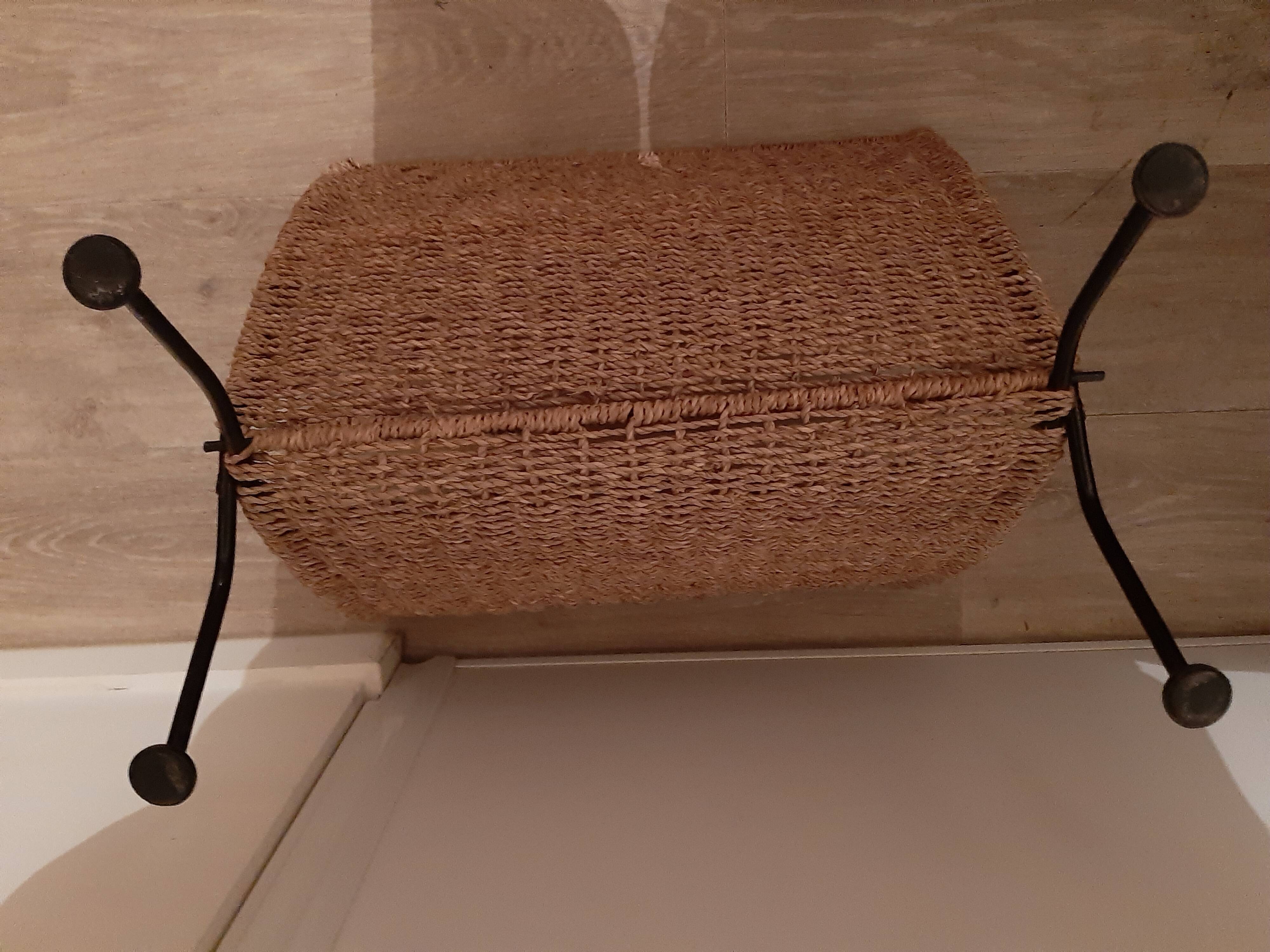 Rattan and metal magazines