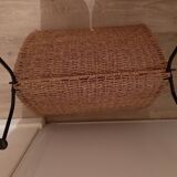 Rattan and metal magazines