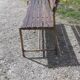 Banc des années 50 en fer et bois