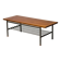 Dutch modernist coffee table with a square base and teak top, 1950s.