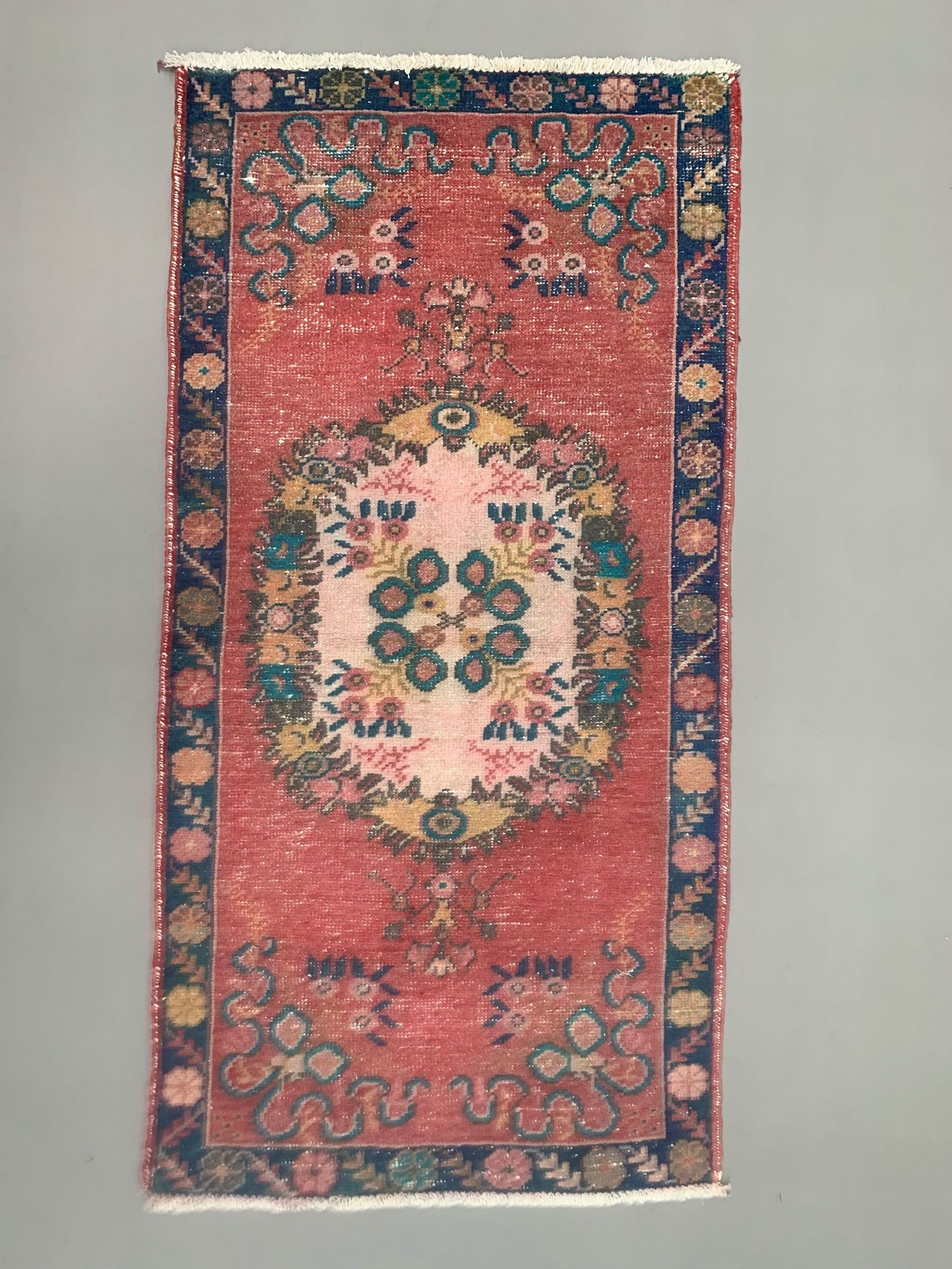 Vintage turkish oushak rug 160x89 cm carpet