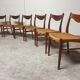 Suite de 6 chaises danoises en teck Mid-Century